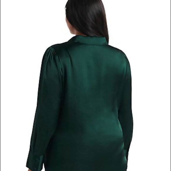 EVER NEW | Satin Shirt | Size 16 | Deep Green Colour - Picture 5 of 14